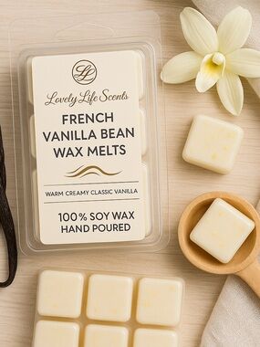 Hand Crafted French Vanilla Bean Premium Soy Wax Melts by Lovely Life Scents